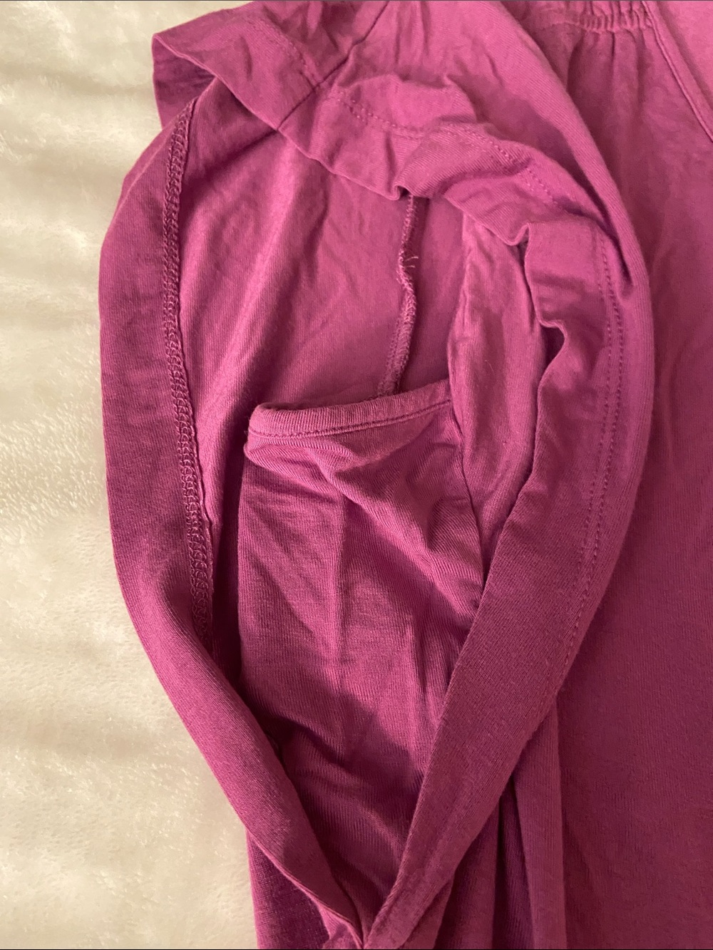 Soma Raspberry V-Neck Short Sleeve Top - Picture 5 of 10